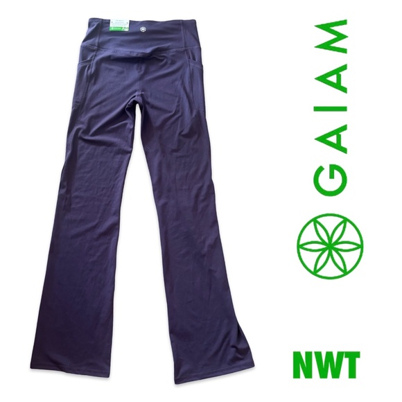 NWT Gaiam's “The OM fit” Mysterioso Purple Leggings - SIZE S - Picture 3 of 16